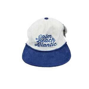 Snag Collective Blue White Corduroy Rope Snap Back Hat Palm Beach Atlantic
